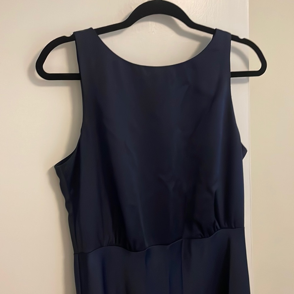 BHLDN Beckett Satin Charmeuse Maxi Dress in Navy